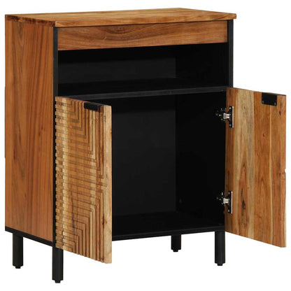 Servírovací Skříň Hnědá 60 X 33 X 75 Cm Masivní Mangové Dřevo