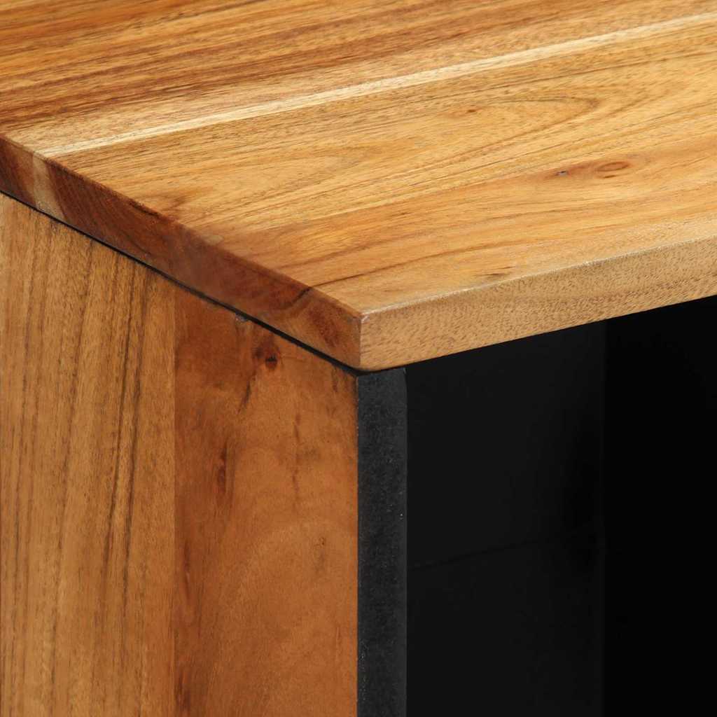Servírovací Skříň Hnědá 80 X 33 X 75 Cm Masivní Mangové Dřevo
