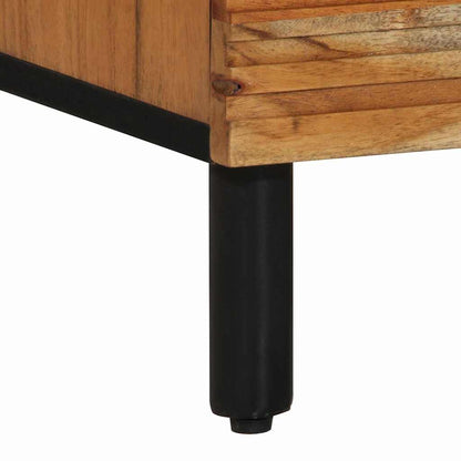 Servírovací Skříň Hnědá 80 X 33 X 75 Cm Masivní Mangové Dřevo