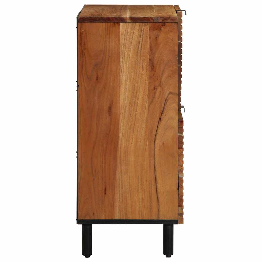Servírovací Skříň Hnědá 80 X 33 X 75 Cm Masivní Mangové Dřevo
