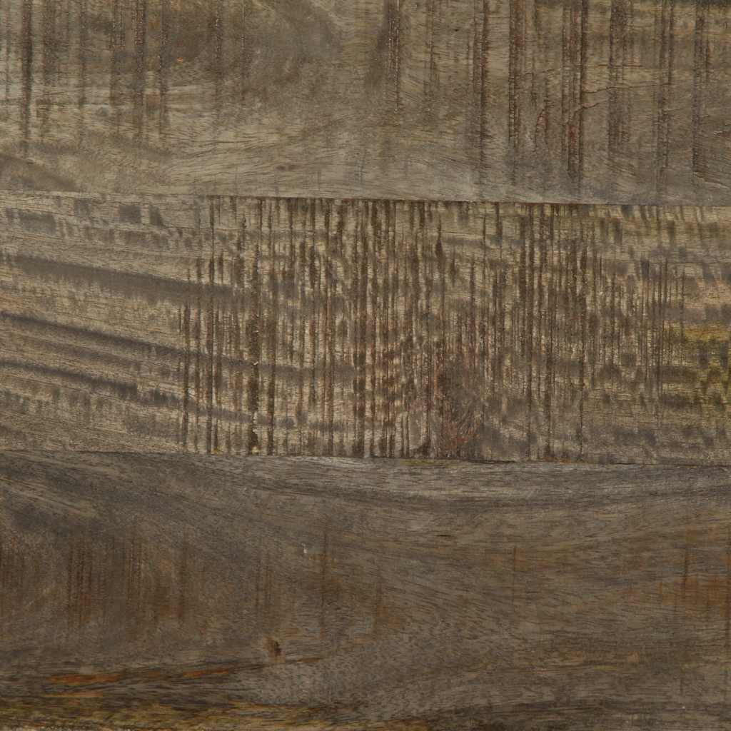Noční Stolek Světle Šedá 40X33X46 Cm Masivní Mangovníkové Dřevo