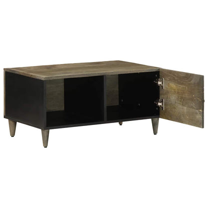 Konferenční Stolek Světle Šedá 80X50X40 Cm Masivní Mangovník Staré Dřevo