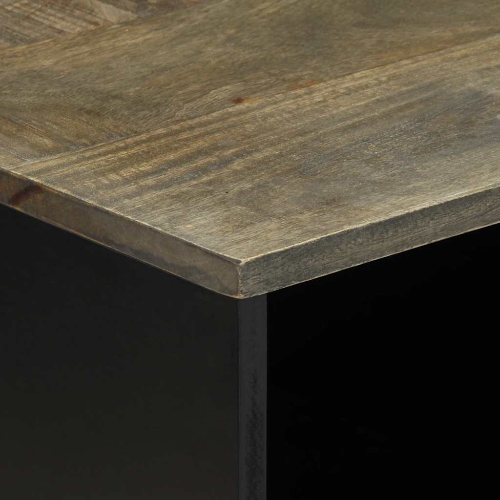 Konferenční Stolek Světle Šedá 80X50X40 Cm Masivní Mangovník Staré Dřevo