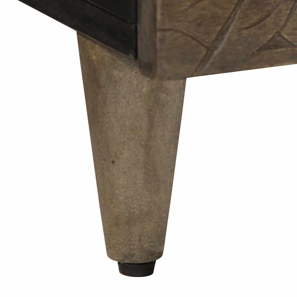 Coffee Table Světle Šedá 100X54X40Cm Masivní Mangovníkové Dřevo Modrá
