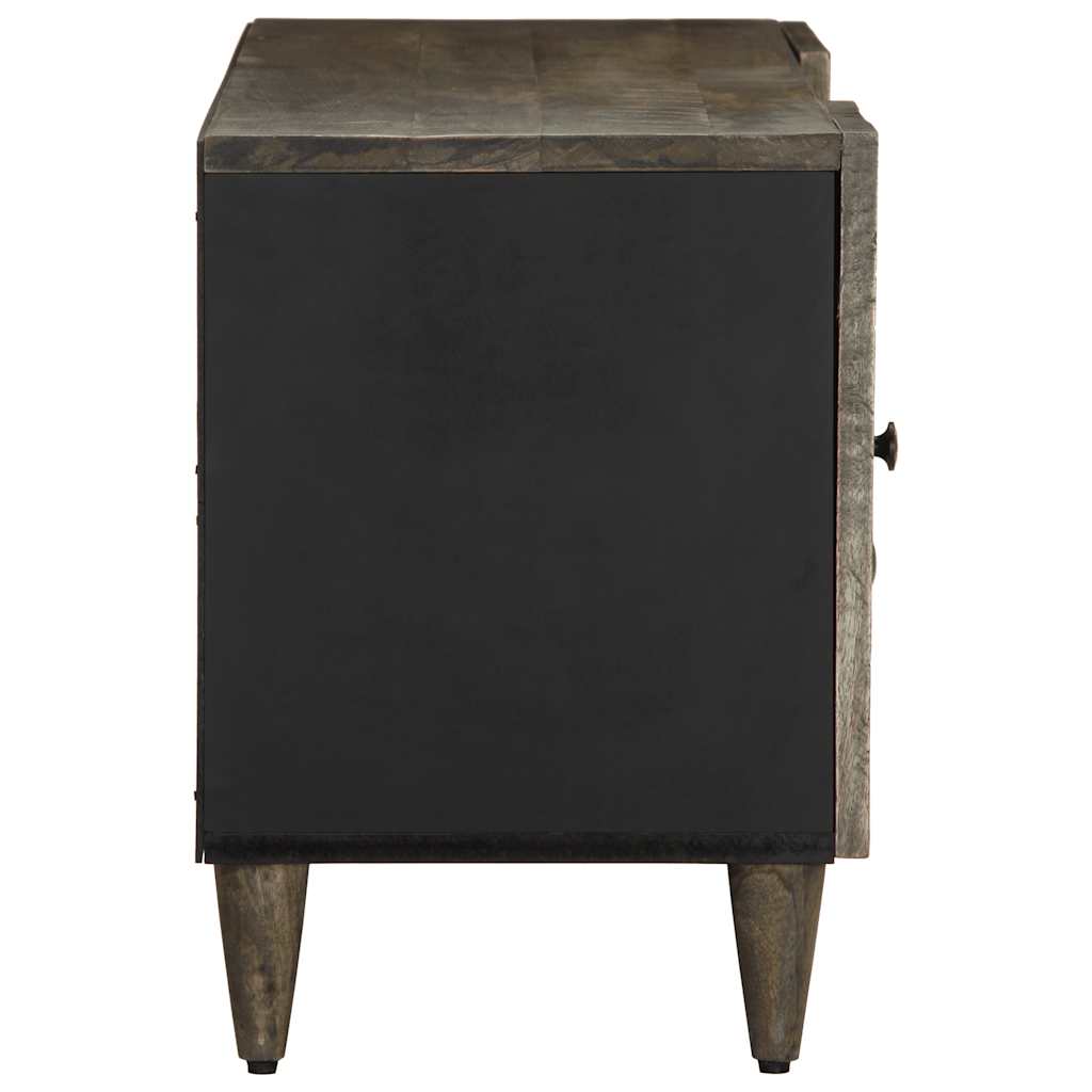 Tv Skříňka Světle Šedá 105X33,5X46Cm Masivní Mangovníkové Dřevo Růžová