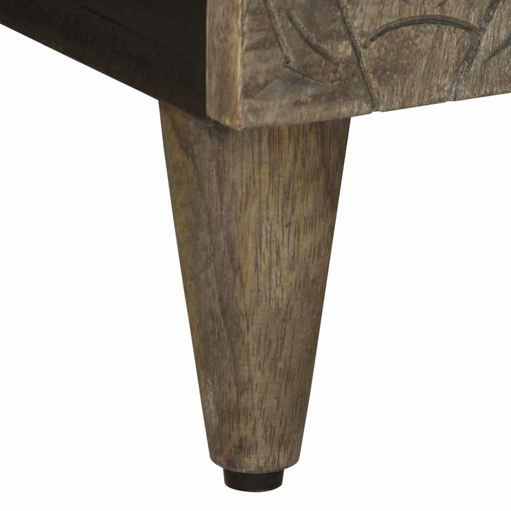 Tv Skříňka Světle Šedá 105X33,5X46Cm Masivní Mangovníkové Dřevo Růžová