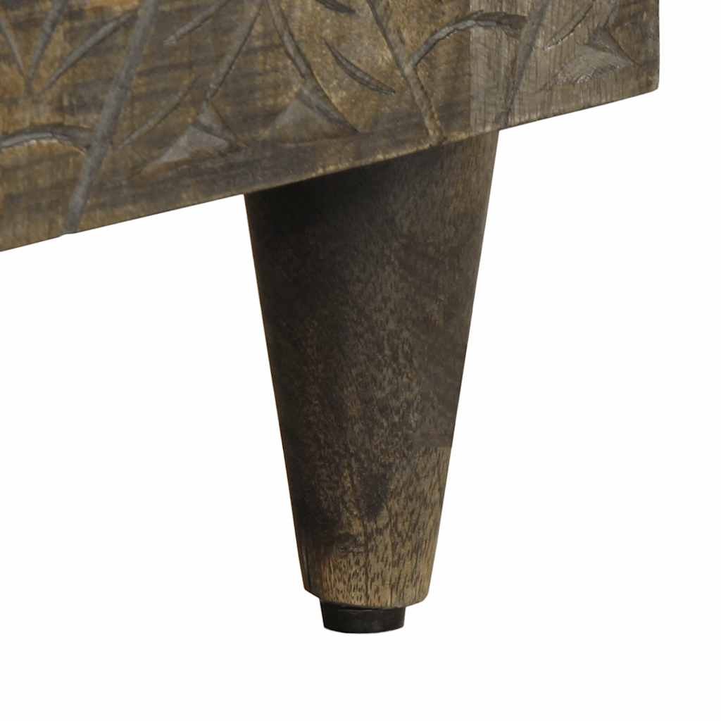 Tv Cabinet Světle Šedá 80X31,5X46 Cm Masivní Mangovníkové Dřevo Modrá