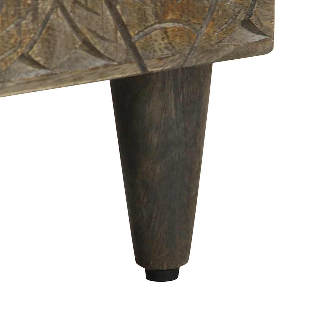 Tv Skříňka Černá 80 X 33 X 46 Cm Masivní Mangovníkové Dřevo