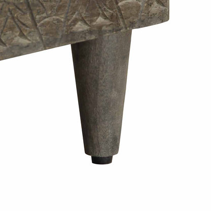 Tv Skříňka Černá 100 X 33 X 46 Cm Masivní Mangovníkové Dřevo