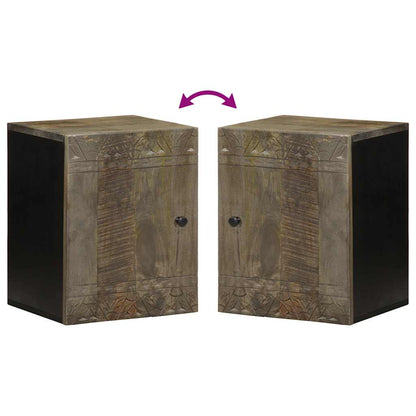 Koupelnová Nástěnná Skříňka 38 X 33 X 48 Cm Masivní Mangovník