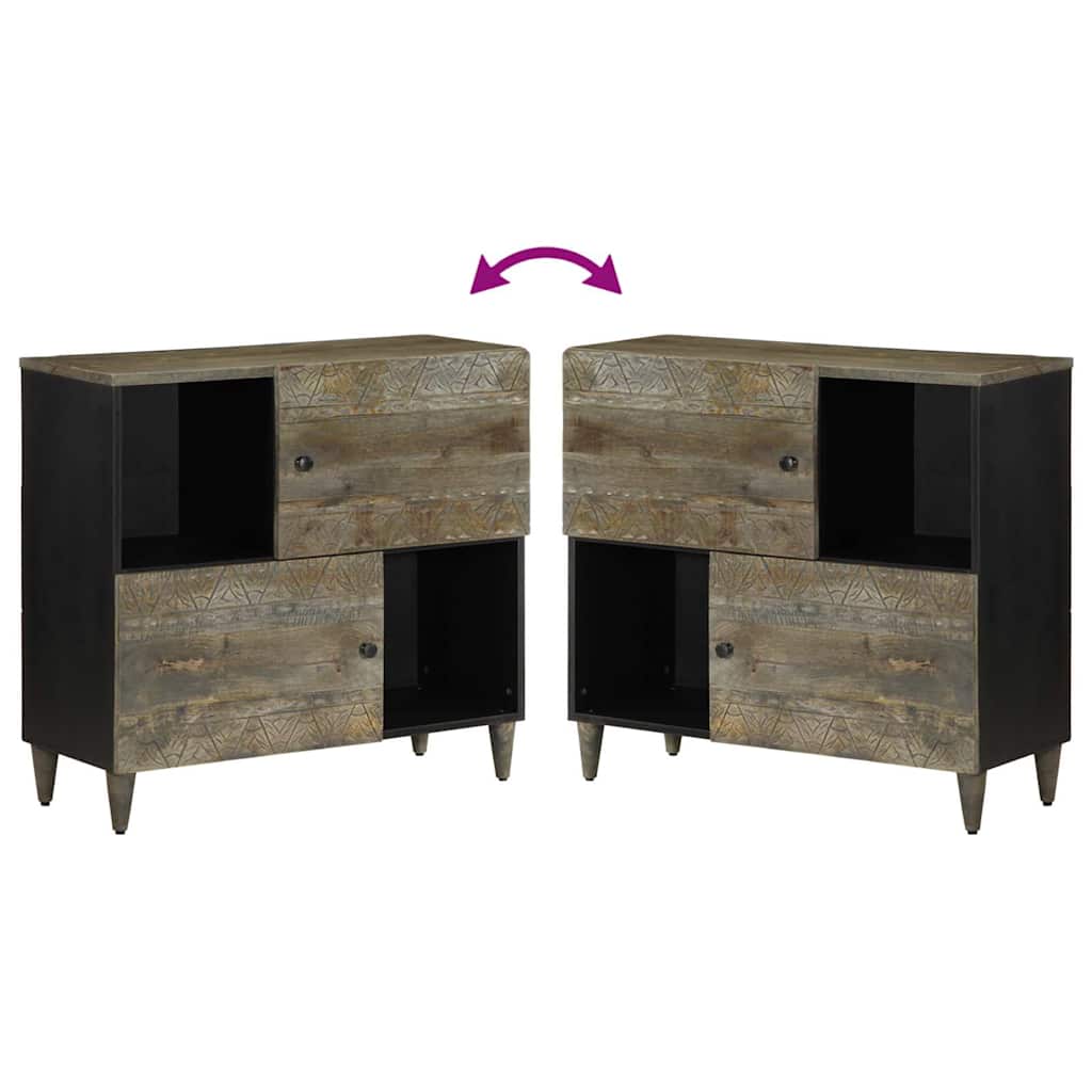 Příborník 80X33X75 Cm Masivní Mangovníkové Dřevo