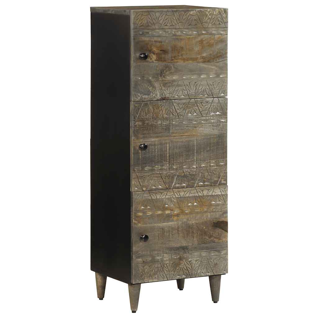 Skříň Highboard 40 X 33 X 110 Cm Masivní Mangovníkové Dřevo