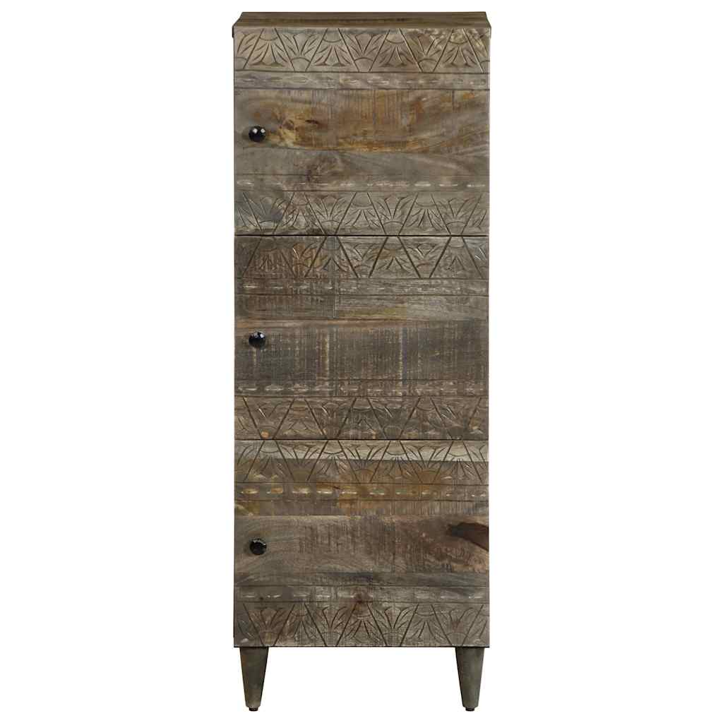 Skříň Highboard 40 X 33 X 110 Cm Masivní Mangovníkové Dřevo