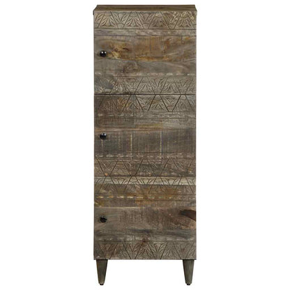 Skříň Highboard 40 X 33 X 110 Cm Masivní Mangovníkové Dřevo