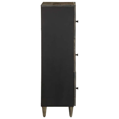 Skříň Highboard 40 X 33 X 110 Cm Masivní Mangovníkové Dřevo