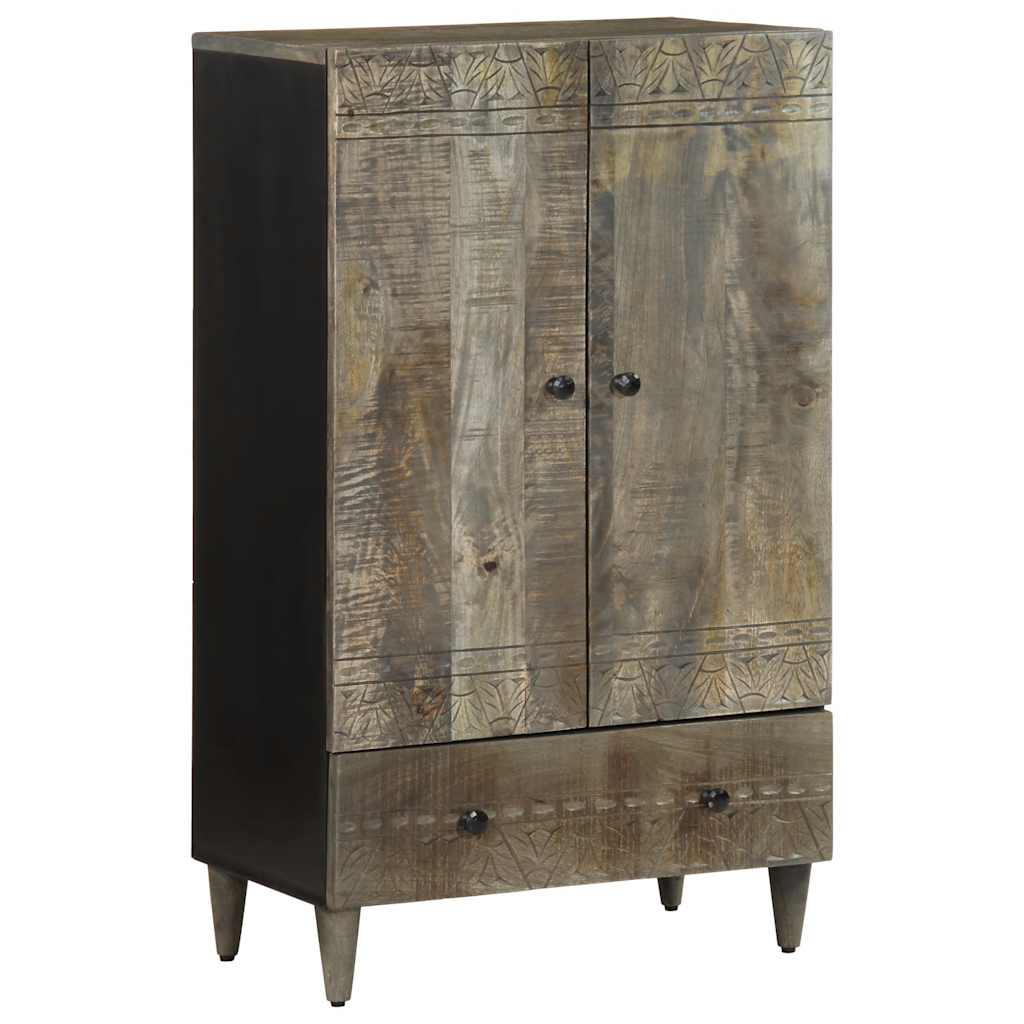 Skříň Highboard 60X33X110 Cm Masivní Mangovníkové Dřevo