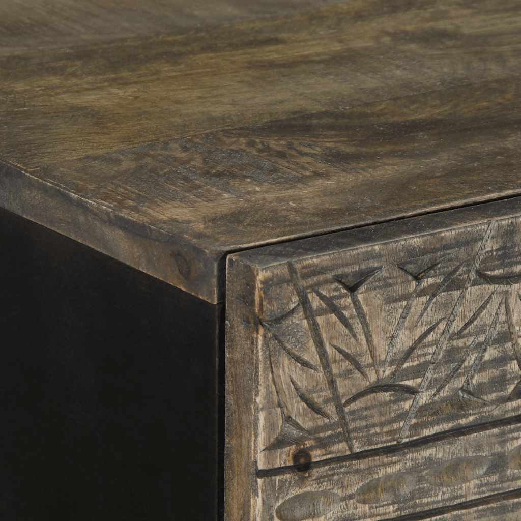 Skříň Highboard 60X33X110 Cm Masivní Mangovníkové Dřevo