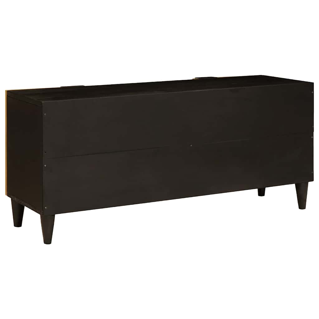 Televizní Skříň Černá A Zlatá 105 X 33 X 46 Cm Kompozitní Dřevo