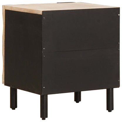 Noční Skříňka Bílá 40 X 33 X 46 Cm Masivní Mangové Dřevo