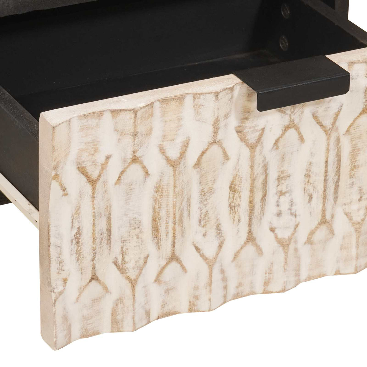 Noční Skříňka Bílá 40 X 33 X 46 Cm Masivní Mangové Dřevo