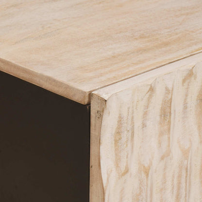 Konferenční Stolek Bílá 100 X 54 X 40 Cm Masivní Mangové Dřevo
