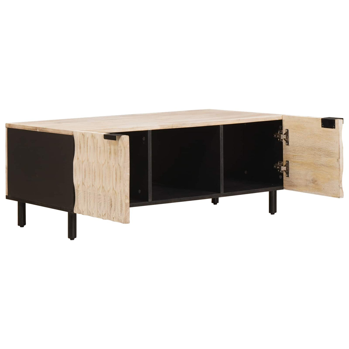 Konferenční Stolek Bílá 100 X 54 X 40 Cm Masivní Mangové Dřevo