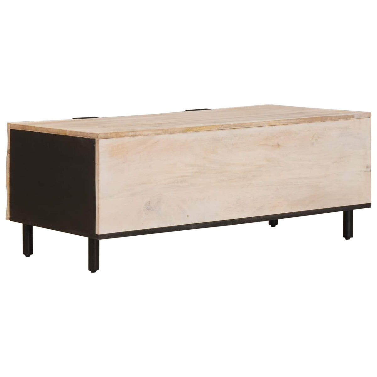 Konferenční Stolek Bílá 100 X 54 X 40 Cm Masivní Mangové Dřevo
