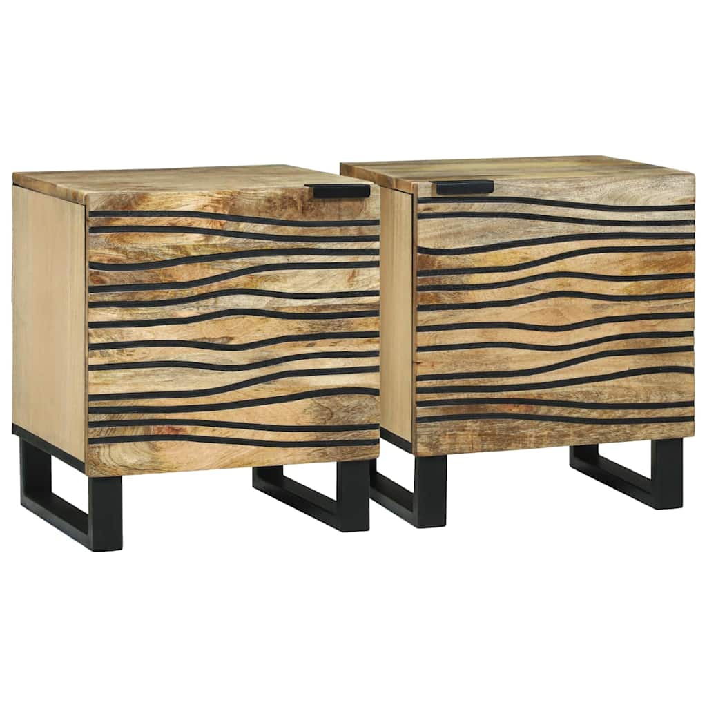 Noční Skříňka 2 Ks 40 X 33 X 46 Cm Kompozitní Dřevo