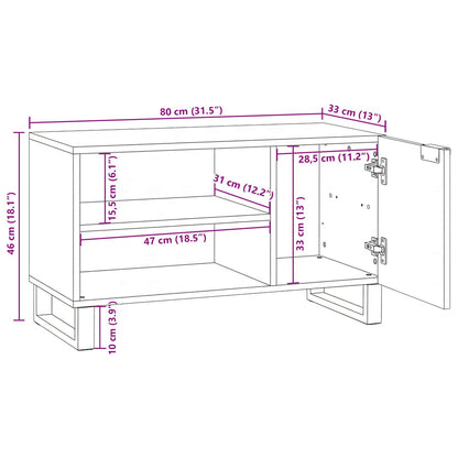 Tv Jednotky 80 X 33 X 46 Cm Hnědá Kompozitní Dřevo