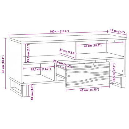 Tv Jednotky 105 X 33 X 46 Cm Hnědá Kompozitní Dřevo