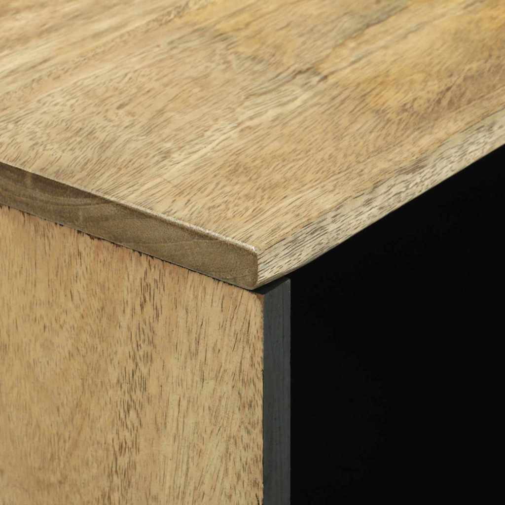 Komoda Hnědá 80 X 33 X 75 Cm Masivní Mangovníkové Dřevo