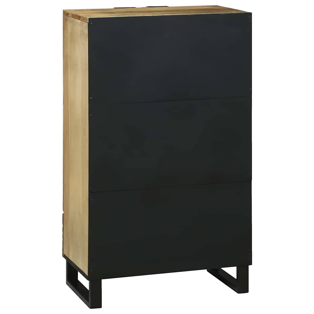 Vysoký Skříň Hnědá 60 X 33 X 100 Cm Masivní Mangovníkové Dřevo