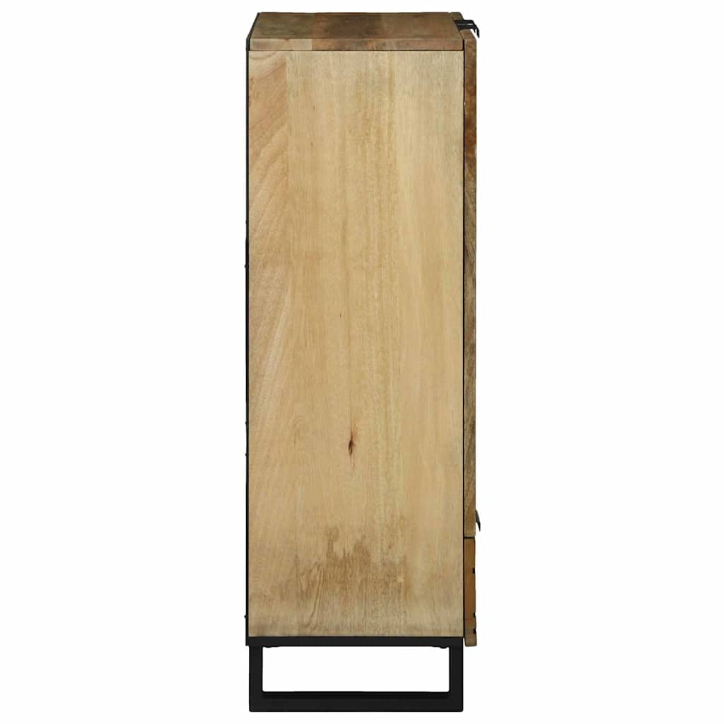 Vysoký Skříň Hnědá 60 X 33 X 100 Cm Masivní Mangovníkové Dřevo