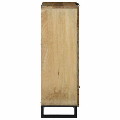 Vysoký Skříň Hnědá 60 X 33 X 100 Cm Masivní Mangovníkové Dřevo