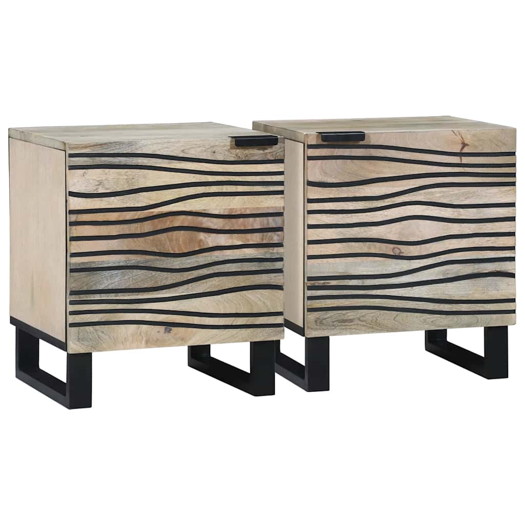Noční Skříňka 2 Ks 40 X 33 X 46 Cm Kompozitní Dřevo