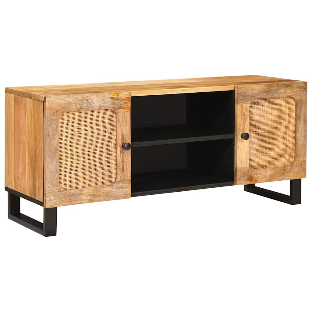 Televizní Skříň Hnědá 105 X 33 X 46 Cm Masivní Mangové Dřevo