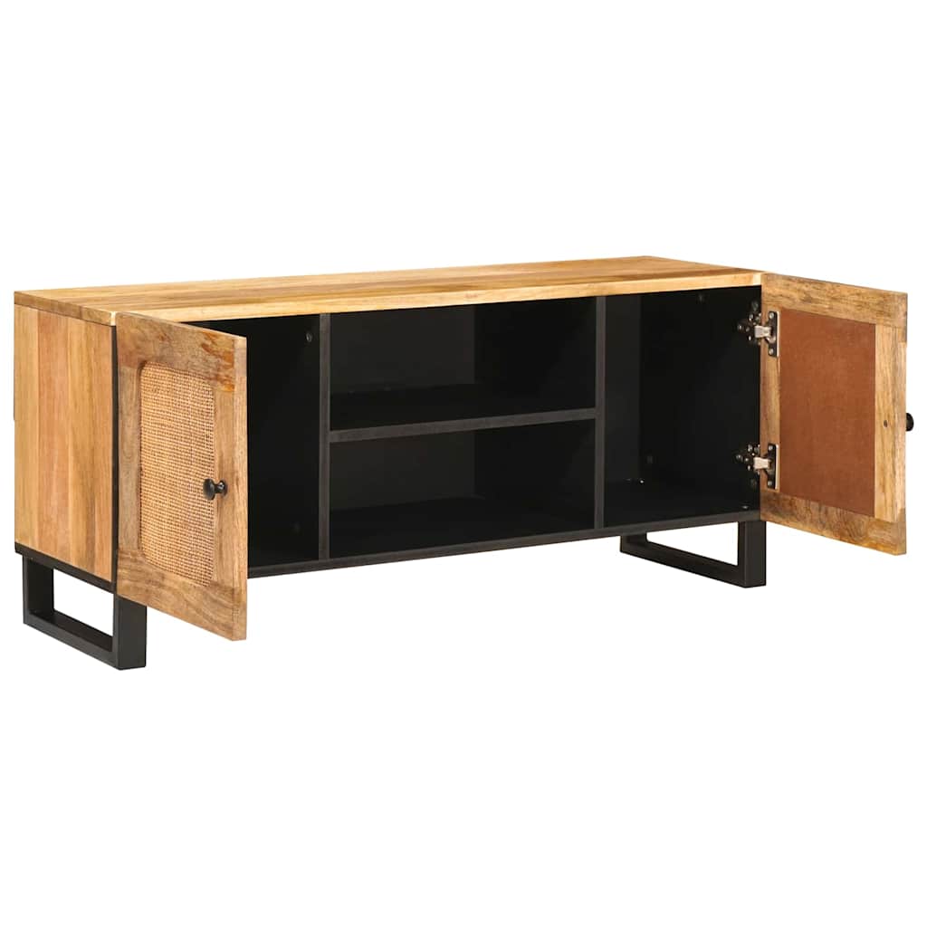 Televizní Skříň Hnědá 105 X 33 X 46 Cm Masivní Mangové Dřevo