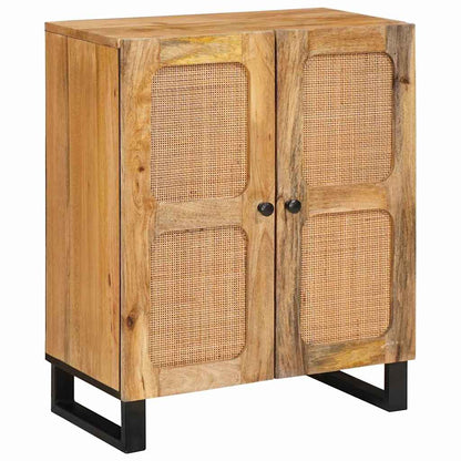 Servírovací Skříň Hnědá 60 X 33 X 75 Cm Masivní Mangové Dřevo