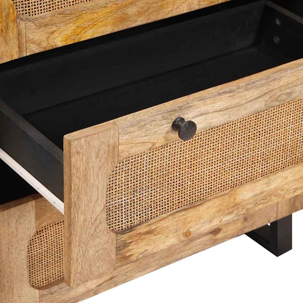 Servírovací Skříň Hnědá 60 X 33 X 75 Cm Masivní Mangové Dřevo