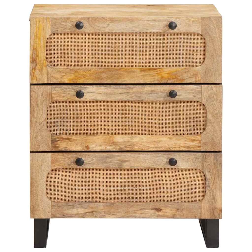 Servírovací Skříň Hnědá 60 X 33 X 75 Cm Masivní Mangové Dřevo