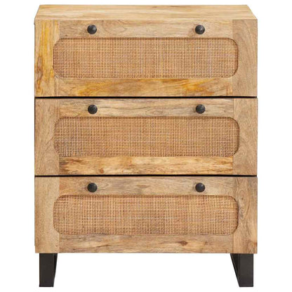 Servírovací Skříň Hnědá 60 X 33 X 75 Cm Masivní Mangové Dřevo