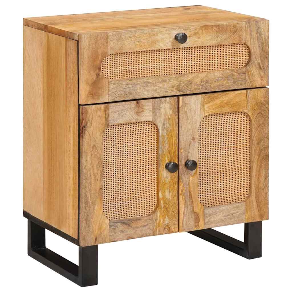 Noční Skříňka Přírodní 50 X 33 X 60 Cm Masivní Mangové Dřevo
