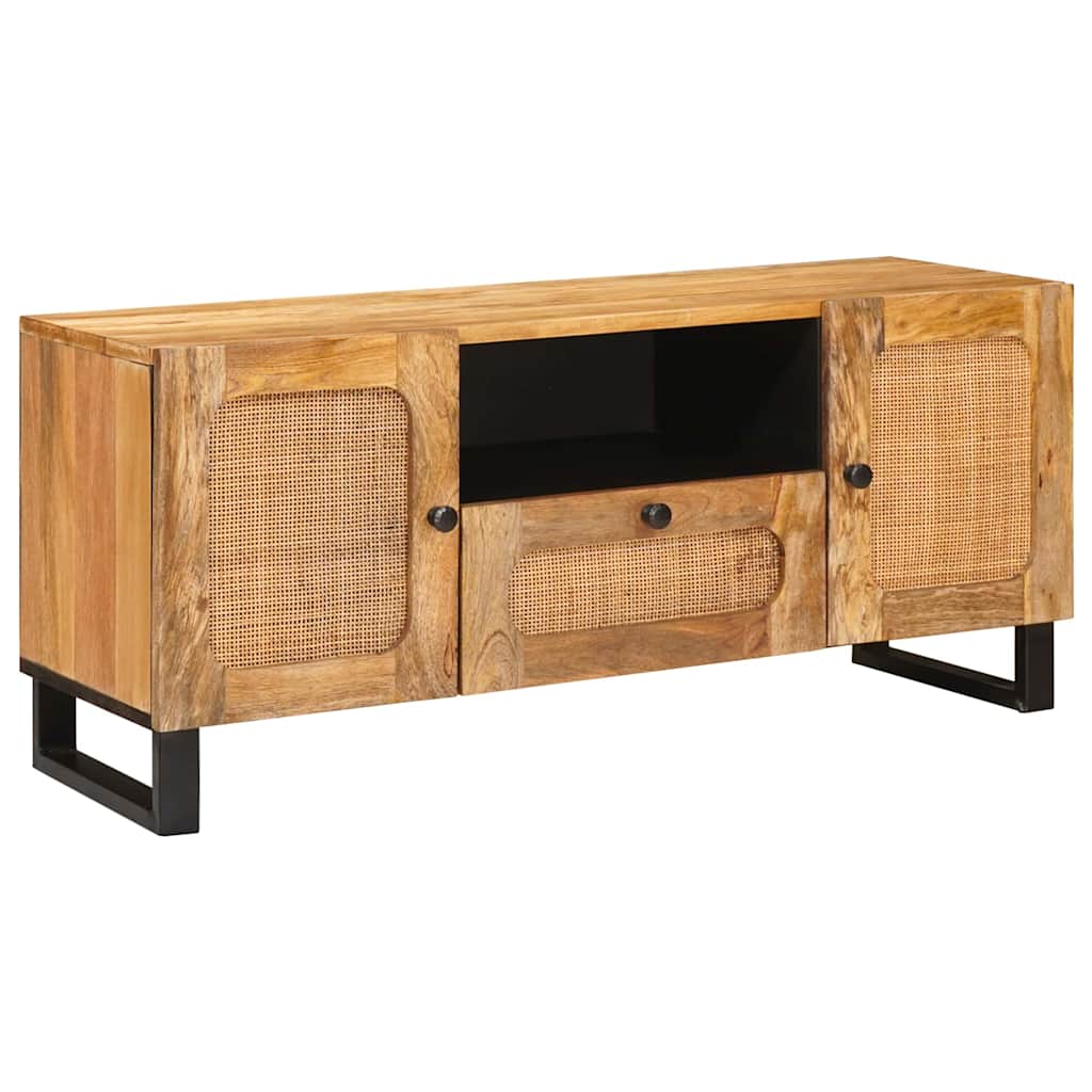 Televizní Skříň Hnědá 105 X 33 X 46 Cm Masivní Mangové Dřevo