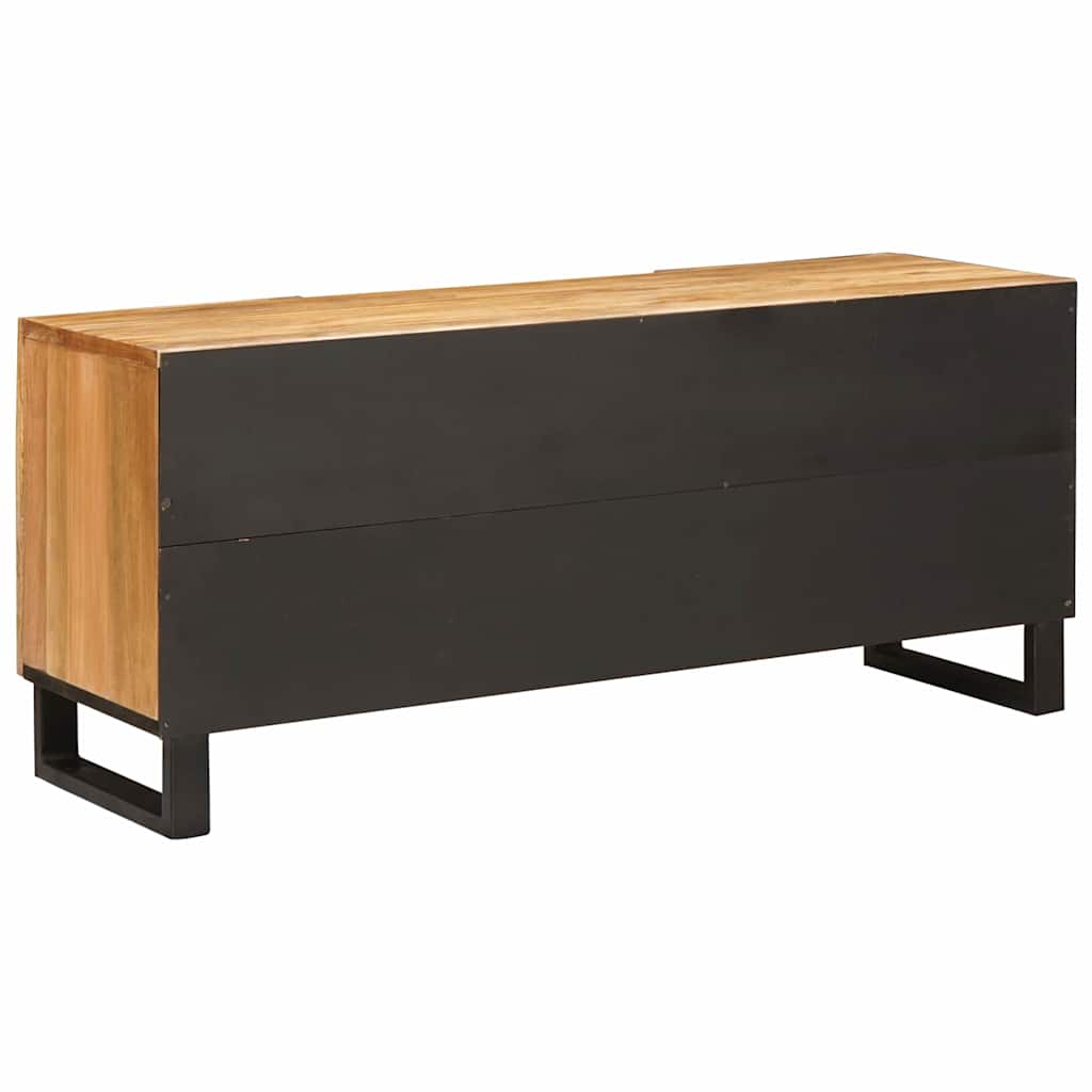 Televizní Skříň Hnědá 105 X 33 X 46 Cm Masivní Mangové Dřevo