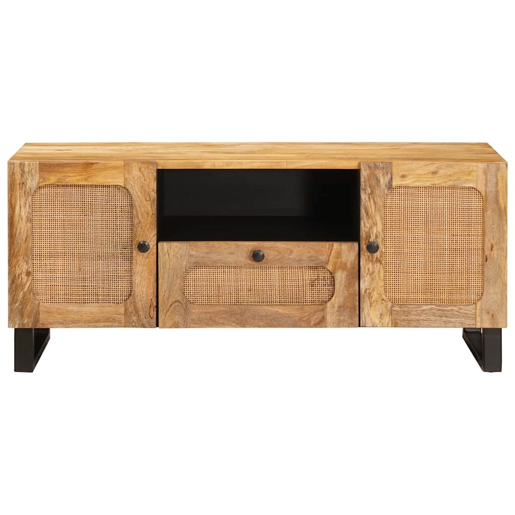 Televizní Skříň Hnědá 105 X 33 X 46 Cm Masivní Mangové Dřevo