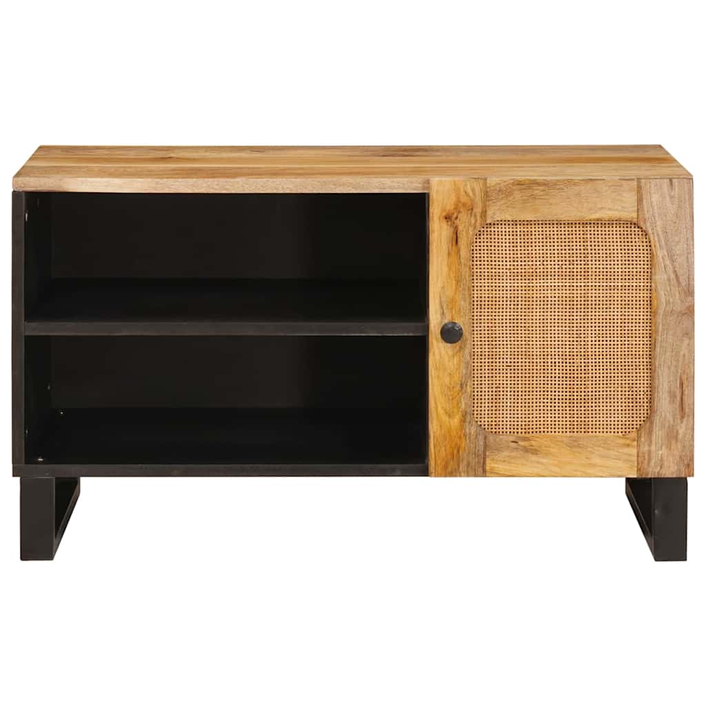 Televizní Skříň Hnědá 80 X 33 X 46 Cm Masivní Mangové Dřevo