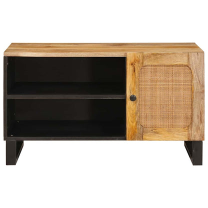 Televizní Skříň Hnědá 80 X 33 X 46 Cm Masivní Mangové Dřevo