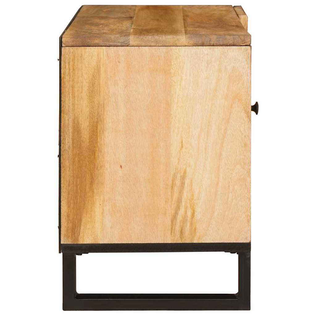 Televizní Skříň Hnědá 80 X 33 X 46 Cm Masivní Mangové Dřevo