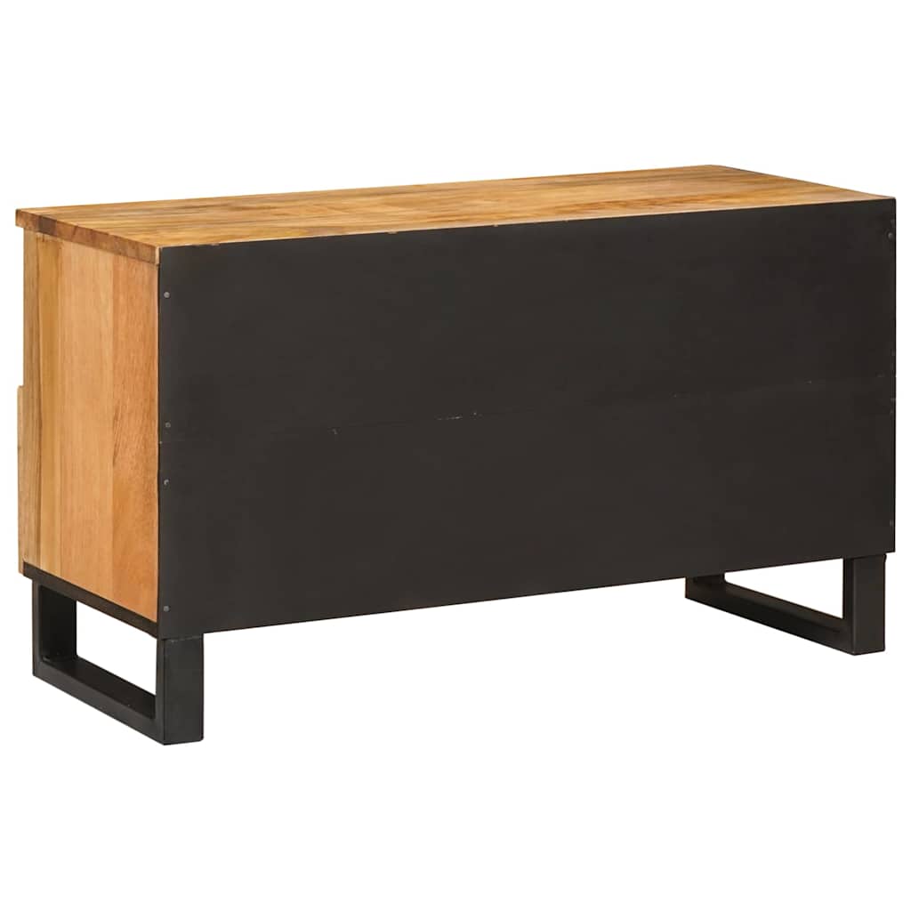 Televizní Skříň Hnědá 80 X 33 X 46 Cm Masivní Mangové Dřevo