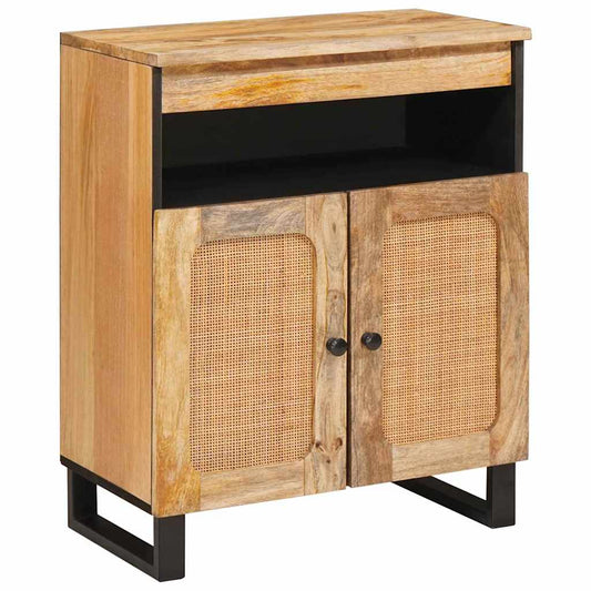 Servírovací Skříň Hnědá 60 X 33 X 75 Cm Masivní Mangové Dřevo